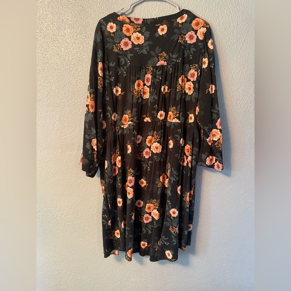 Torrid Black Floral Tee Shirt Dress Women’s - Picture 3 of 3